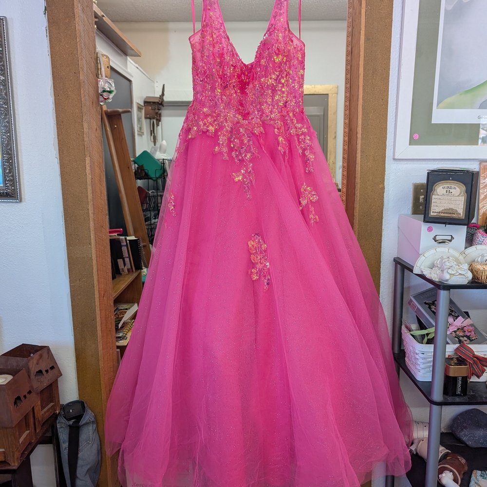 Nina Canacci Pink Floral Prom Dress